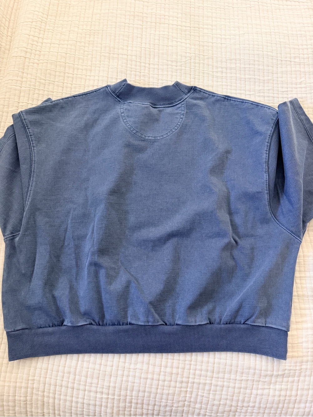 Anine Bing Dusty Blue Graphic Crewneck Sweatshirt NWOT - Picture 3 of 6